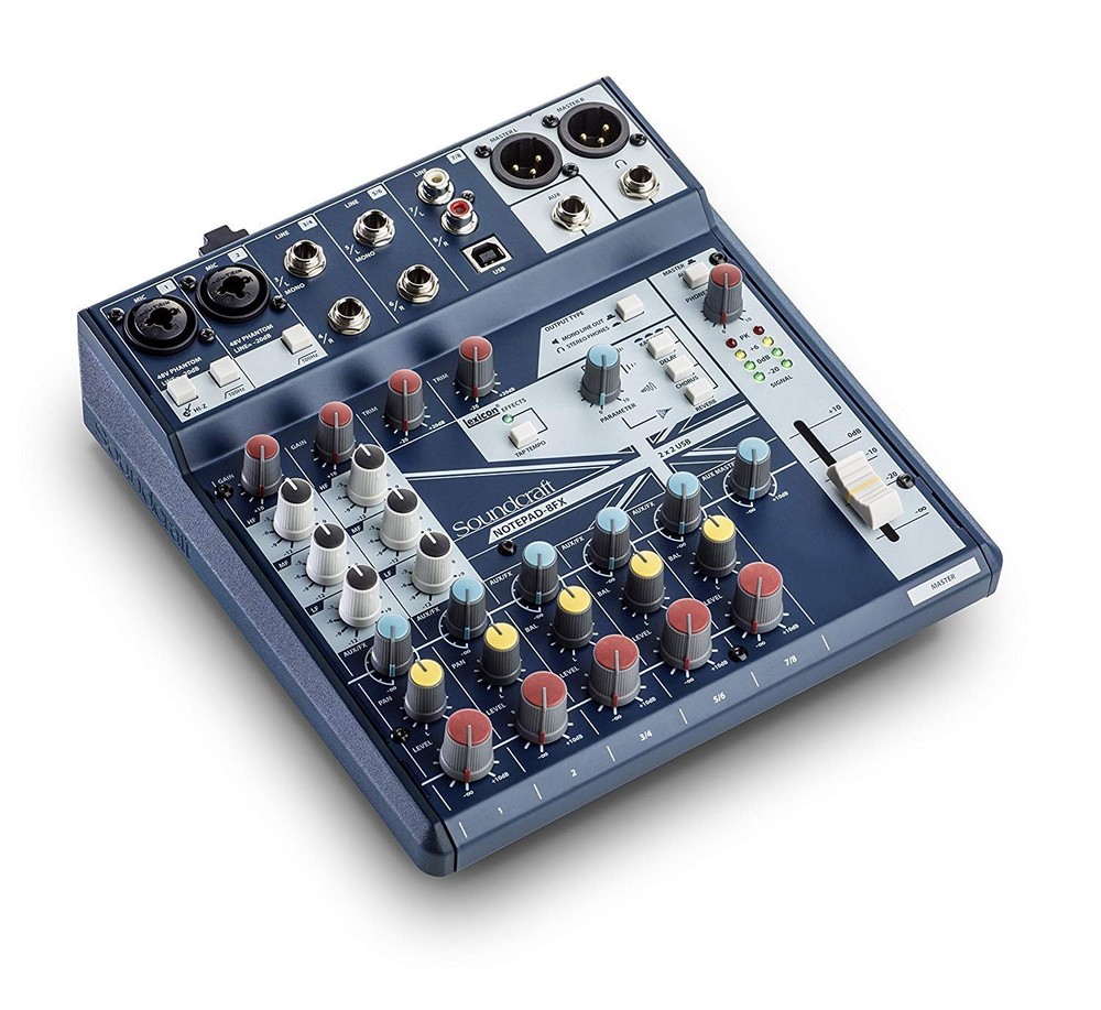 Notepad-8FX Professional USB Audio Interface Mixer with Lexicon Reverb, Echo & D