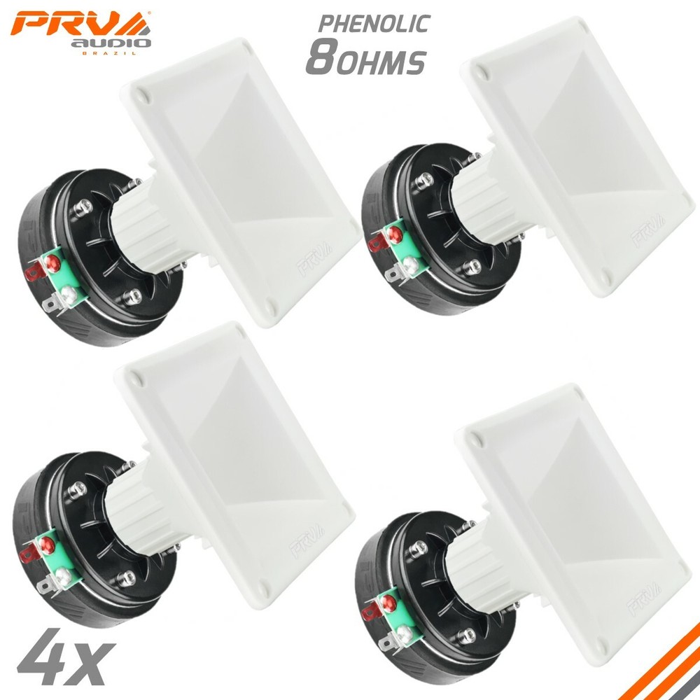 4x PRV Audio DT175Ph-S 1″ Compression Drivers + WG11-25 White Horns DT175