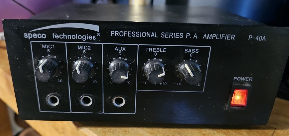 SPECO P40A 20W PA Amplifier 40W max., Part# P40A