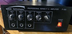 SPECO P40A 20W PA Amplifier 40W max., Part# P40A