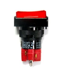 1pc DECA Push button Switch D16LMT1-1ab SPST Momentary Bulb Lamp= ACDC 24 or 12V