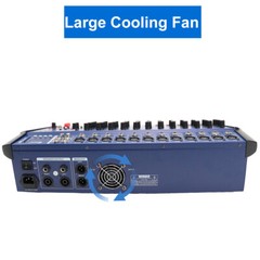 2000W Pro 12 Channel Mixer w/Power Amplifier Bluetooth Sound Package Powertable