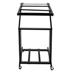 Professional Rack Mount DJ Equipment Stand Studio Mixer Case Rolling Cart TOP