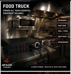 4FAZE POWER 50A 120V Rack Mount PDU, 10 Outlets, Amp/Volt Monitor, Breaker