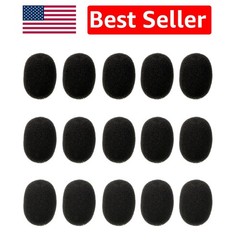 15 Pack High-Density Foam Microphone Covers for Lapel & Lavalier Mics – Black