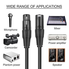 Xlr Cables Dmx Cable Male To Female 4pack Xlr Microphone Cable 4ft/1.2m Wire E