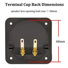 Speaker Box Terminal Cup, Professional, 3.1 Inch Double Binding Round black