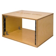 Sound Town DIY 6U Studio Rack with Solid Baltic Birch Plywood, Golden Oak, As…
