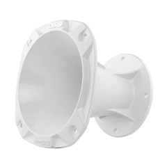 4x DS18 PRO-HA102 White Bolt-on Aluminum Driver Horn with 2″ Throat 4.8″ Depth