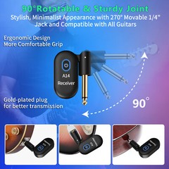 Mini Wireless Guitar System Transmitter Receiver Rechargeable Electric Bass USA