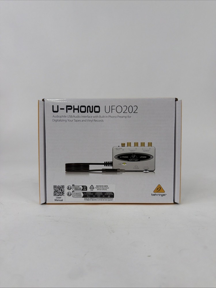 Behringer U-Phono UFO202 Audiophile USB/Audio Interface with Built-in Phono
