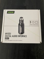 Shure MVX2U Mic Interface XLR to USB Microphone Adapter to USB-C for Computer PC