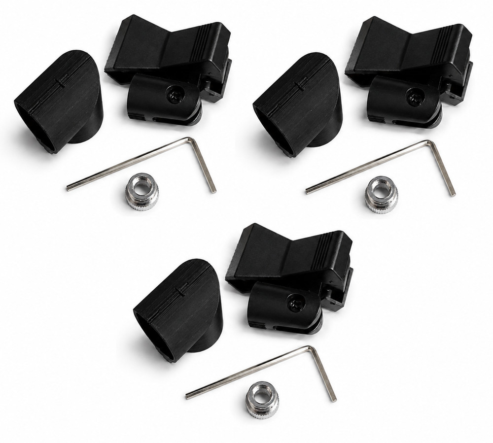 (3) Pack Right Angle 90 Degree Adapter For Shure SM57® (SM-57®) Style Microphone
