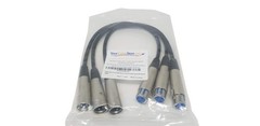 Three Pack Of 1 Foot Xlr 3p Male/female Microphone Cables