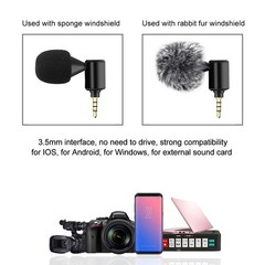 Smartphone Microphone Plastic Metal 90 Degree Adjustable Noise Reduction