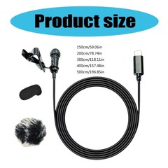 Lavalier Microphone with USB C High Sensitivity for Interviews and Broadcasting
