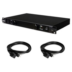 Furman PL-8 C Power Conditioner with (2) Extension Cable (18 AWG, Black, 3′)