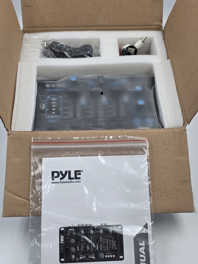 Pyle Bluetooth 3-Channel DJ MP3 Mixer, PMX7BU, USB Flash Reader New in Box!