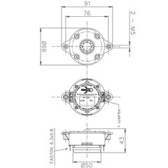 Faital Pro HF102 1″ Compression Horn Driver Neodymium 60W 107dB Tweeter 8 Ohm