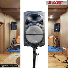 5 Core Speaker Stand Universal Mount Steel Construction 132 Lbs Capcity Stable T