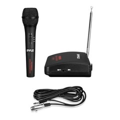 Pyle-PRO – Dual Function Wireless/Wired Microphone System Black PDWM100