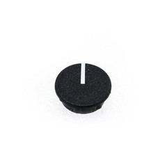 Black Knob with Cap (with Indicator Line) for Rane HC-6, MP-24, PE-15, SM-26