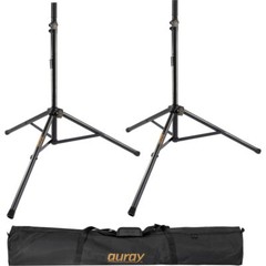 QSC CP8 Two-Way 8″ PA System (Pair) w/ Speaker Stand, Case, & 2x XLR Cables