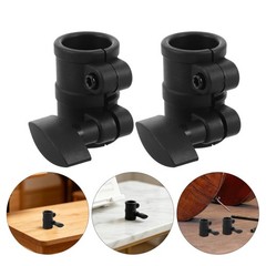 2Pcs Reusable Music Stand Support Joint Clamps Black Metal Plastic Replacement