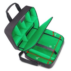 USA GEAR RODECaster Pro Case – Hold Podcaster, Mixer, Microphones, More (Green)