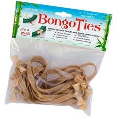 BongoTies AllPurpose Tie Wraps Bamboo and Natural Rubber