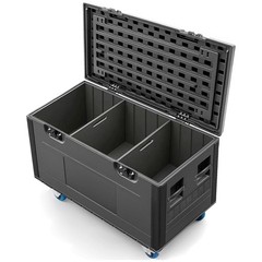 44″x22″x25″ Cable Trunk Road Case with Wheels Professional Stackable Road Case
