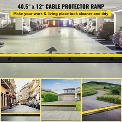 40.5×12 inch Cable Wire Cord Cover Ramp Speed Bump Driveway Hose Cable Ramp CR-3
