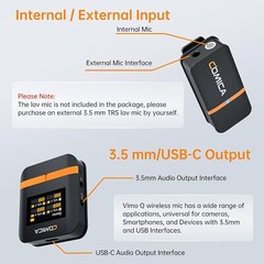 Comica Vimo Q 200m Wireless Lavalier Microphone System 4 Transmitter 1 Receiver