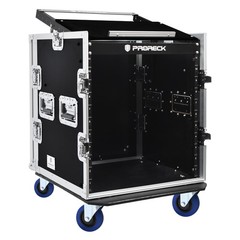 PRORECK 12U SPACE Rack Case With Slant Mixer Top, 20“ for dj-1