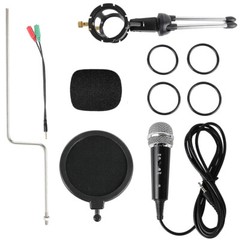 Condenser Microphone Recording 3.5mm Plug&Play for Mac PC Android Gaming Black