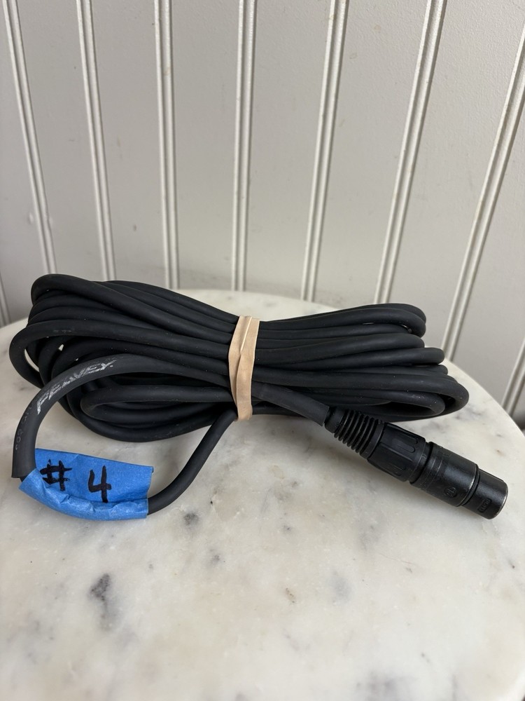 Peavey Black 20ft Microphone Cord/Cable 1/4” TS Male to XLR Female Musician #4