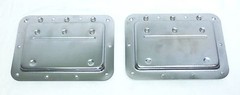 (2) Two Chrome Plated Spring-Loaded Recessed Handles For ATA Cases -Large