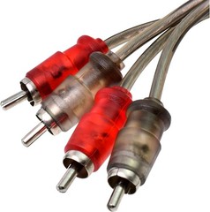 Conext Link Audio RCA Interconnect Cable Patch Male 3FT, 3 Pack, Transparent
