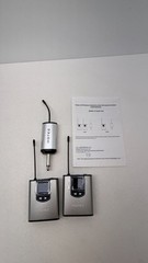 Hotec UHF Wireless Microphone System Dual Headset Lavalier Lapel Mics H-U25