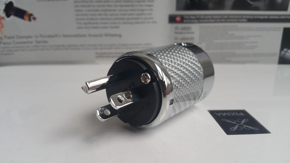 1Set HiFi Pure Copper AC NCF Platinum US Power Plug Connector IEC carbon
