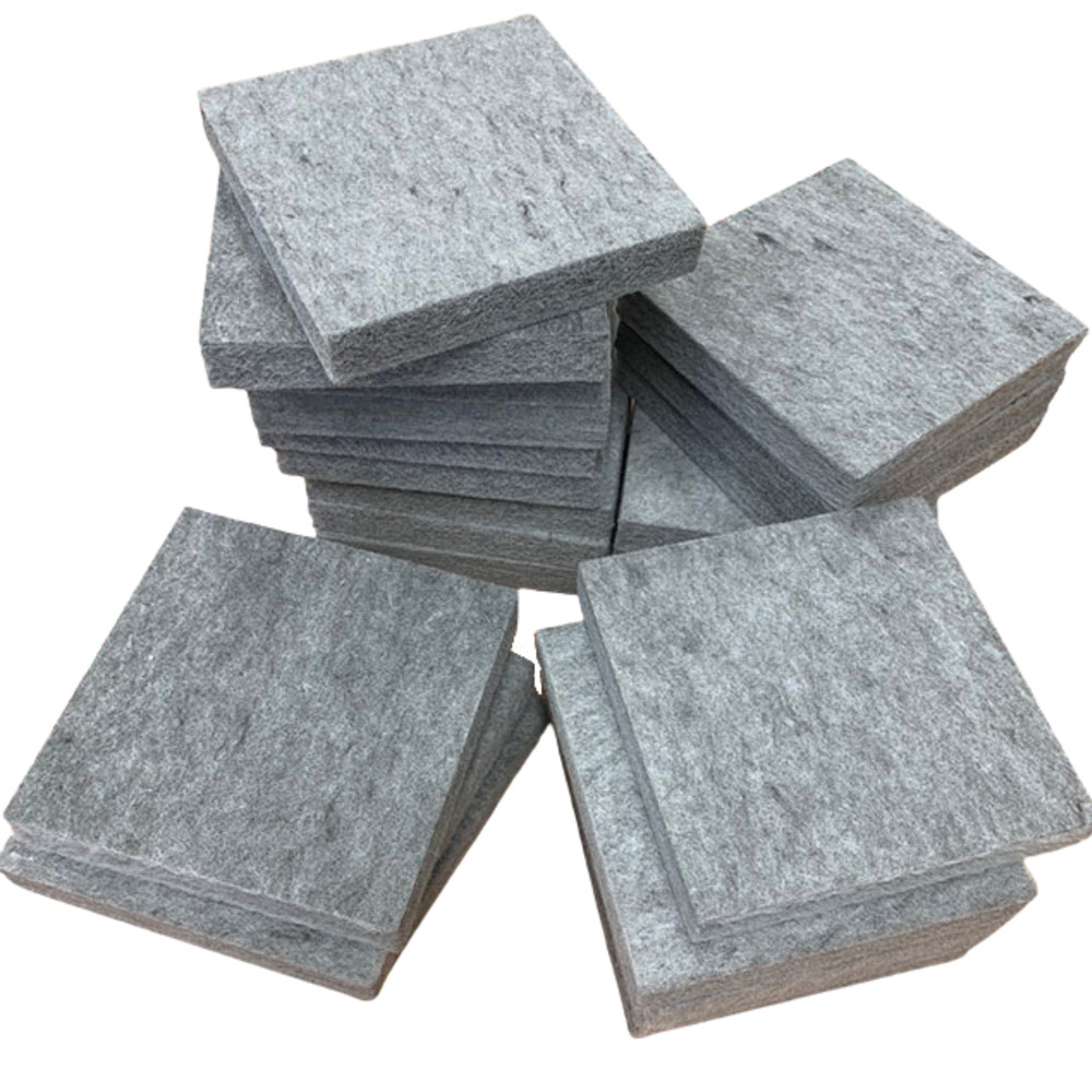 Polyester Acoustic Blocks Grey NEW 3D Decorative Wall Art Peel & Stick 24pk