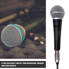 1PC Microphone Case Microphone Storage Box Wireless Microphone Storage Bag Black