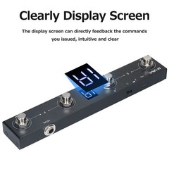 BT MIDI Foot Controller Wireless MIDI Controller Rechargeable 4 Buttons Pedal AP