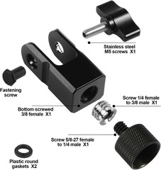 Microphone Mount Adapter for Hyperx Quadcast with 3/8″ or 1/4″ Screw Adapter, Wo