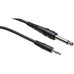 Hosa Stereo 3.5mm Male TRS to 14in Male TS Mono Interconnect Patch Cable 10 Ft