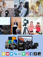 SYNCO G2(A2) Wireless Lavalier Microphone Dual-Channel Lapel Mic for DSLR Camera