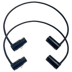 2PC 1M Low-Profile Right-Angle 3 Pins XLR Male to Female Adjustable-Angle Cable