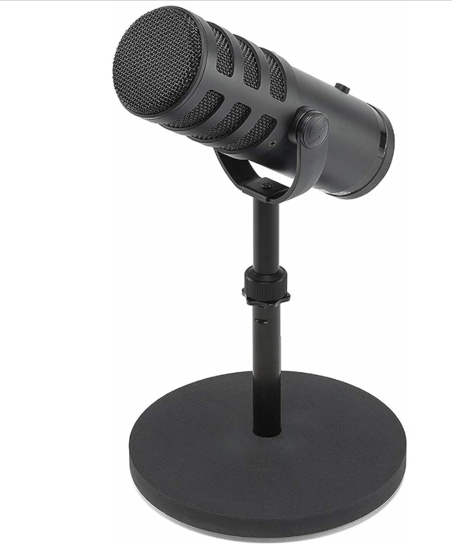 Samson Q9U XLR/USB Dynamic Broadcast Microphone + Desk Microphone Stand + Mic…