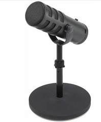 Samson Q9U XLR/USB Dynamic Broadcast Microphone + Desk Microphone Stand + Mic…