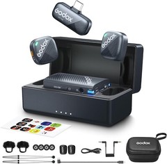 GODOX Cube-C Comb Kit 2 Wireless Microphone for Camera PC Phones, 48kHz/24bit